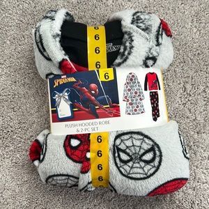 Spider-Man Plush Hooded Robe and 2-piece Set